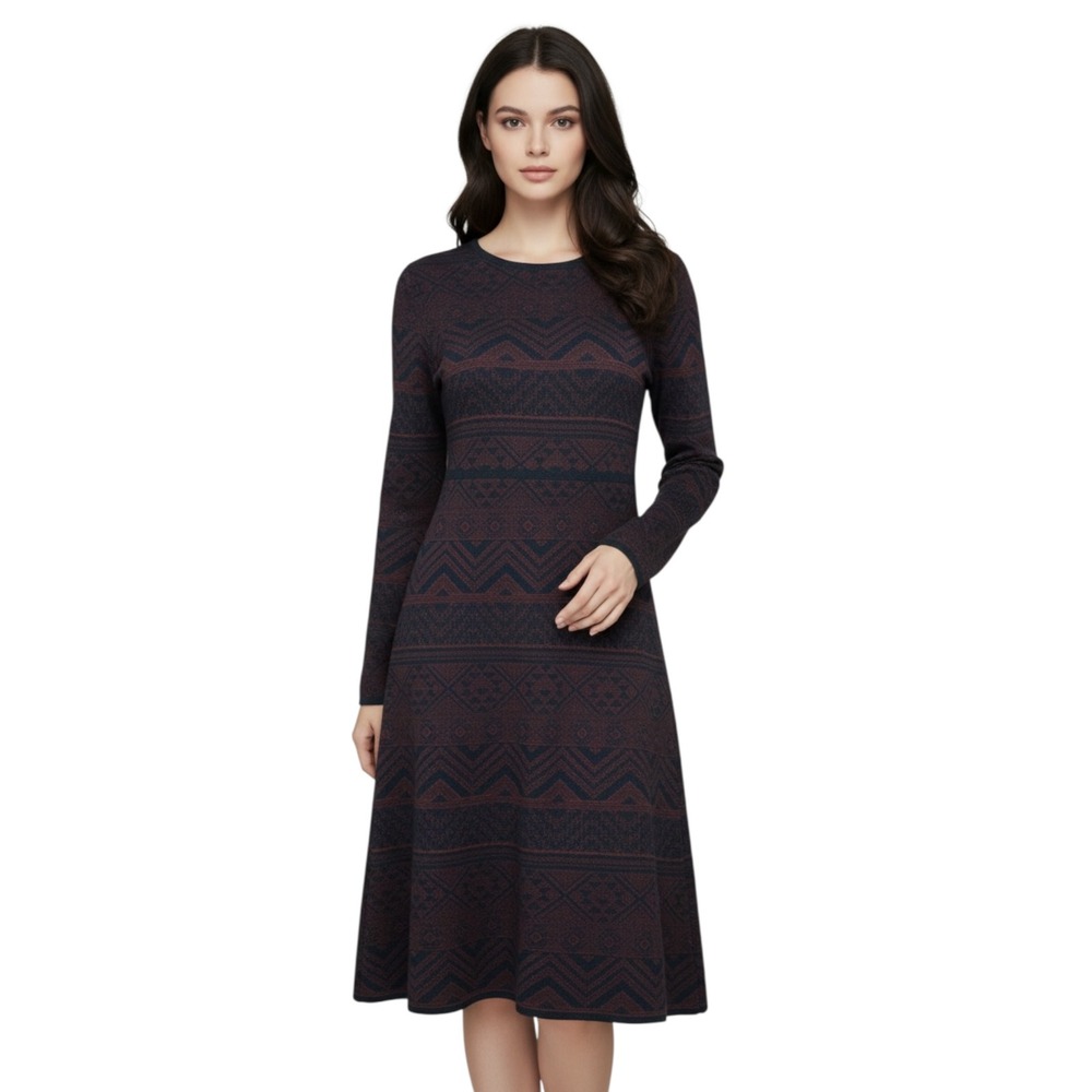 NEW prAna $120 NAUTICAL INTARSIA CASCADENCE SWEATER DRESS‎ SZ Small Costal